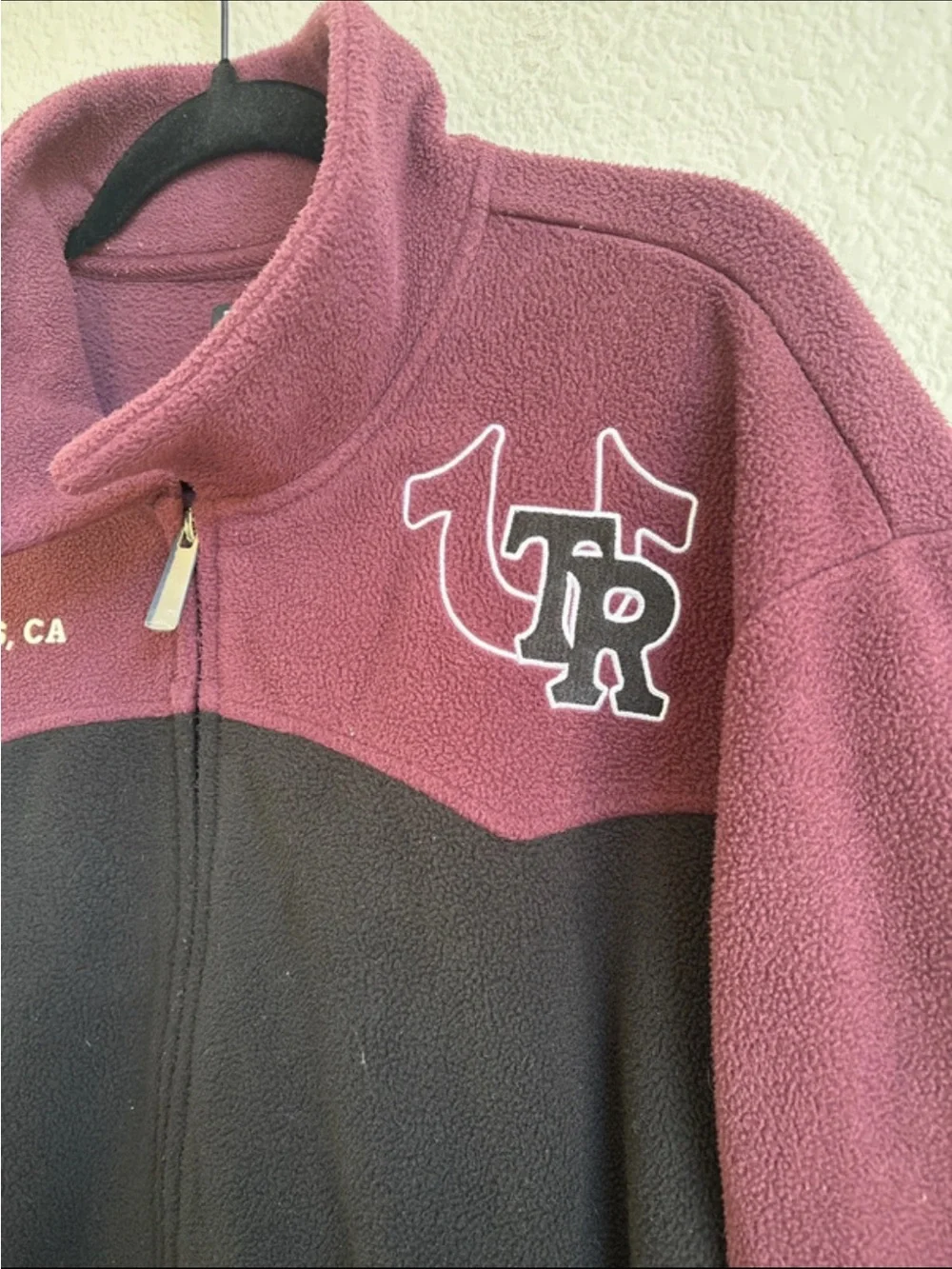 True Religion Color Block Fleece Full Zip Jacket Men’s Large